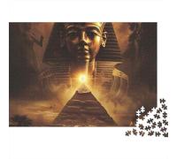 Ancient Egypt Scene 1000-Piece Premium Cardboard Mystical Pyramid Landscape Adult Jigsaws, Challenging Game, Stress Relief, Birthday Gift & Office/Home Decor 38x26cm/1000pcs