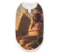 Ancient Egypt Secrets Pyramid Sphinx Dog Shirts Patterned Pet Clothes Tank Top Sleeveless T-Shirt for Cats Puppy L
