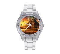 Ancient Egypt Secrets Pyramid Sphinx Men's Watches Stainless Steel Watch Strap Analog Quartz Watch Business Wristwatches