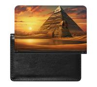 Ancient Egypt Secrets Pyramid Sphinx Passport Wallet Cute Passport Case with Card Slot Travel Passport Holder Cover
