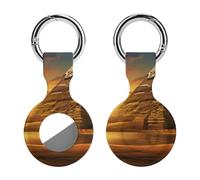 Ancient Egypt Secrets Pyramid Sphinx Protective Case Compatible for Airtag Shockproof Case Cover with Keychain 1PCS