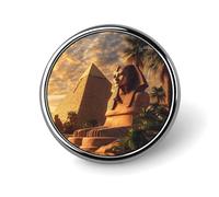 Ancient Egypt Secrets Pyramid Sphinx Round Badge Cute Pins Brooches for Hat Jacket Shirt Backpack Decor