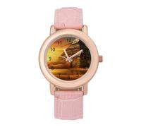 Ancient Egypt Secrets Pyramid Sphinx Womens Elegant Watch Analogue Quartz Watch Leather Band Wristwatch
