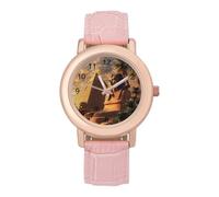 Ancient Egypt Secrets Pyramid Sphinx Womens Elegant Watch Analogue Quartz Watch Leather Band Wristwatch