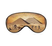 Ancient Egypt Sleep Mask Personality Eye Sleep Shade Cover Comfortable Breathable Sleeping Blindfold Soft Comfortable Night Eye Cover Adjustable Band Eye Mask for Men Women