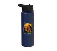 Ancient Egypt Sphinx Pyramid Sunset Tutankhamun Egyptian God Stainless Steel Insulated Water Bottle