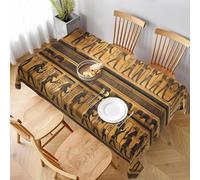 Ancient Egypt Tablecloth Rectangular 140x240 cm - Extra Large 3D Printed Egypt Pattern Table Cover and Table Cloth - Wipe Clean Waterproof Polyester Fabric for Garden, Kitchen, Party 6475v