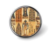 Ancient Egypt Tribe Series Badges Decorative, Durable Aluminum Alloy Round Badge, Lightweight Button Brooch for Shirts, Jackets, Hats, Uniforms 1"