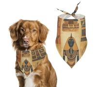 Ancient Egypt Tribe Series Dog Bandana Washable & Adjustable Triangle Scarf, Breathable Pet Scarf for Small Medium Large Pets, Cute Fashion Pet Accessory