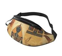 Ancient Egypt Tribe Series Fanny Pack for Men Women, Waterproof Sports Waist Bag Fashion Belt Bag Crossbody Bags Hip Bum Bag with Adjustable Strap Large Sling Bag Purse for Travel Hiking