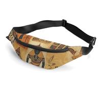Ancient Egypt Tribe Series Fanny Packs with Zipper, Personalized Waist Bags with Multiple Pockets, Adjustable Sling Bag for Travel, Waterproof Belt Bag, Crossbody Bags for Unisex