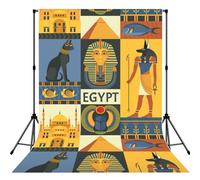 Ancient Egypt Tribe Series Photography Backdrop, Soft Background With Rod Pocket For Studio, Newborn Photos, Weddings & Video Backdrops - 5x7ft