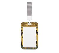 Ancient Egypt Tribe Series Print Card Badge Holder, with Detachable Soft Lanyard, for Office/Hospital/Factory