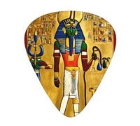 Ancient Egypt Tribe Series print Celluloid Guitar Plectrums for Acoustic Guitar Bass,Guitar Picks with Organizer Box