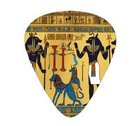 Ancient Egypt Tribe Series print Celluloid Guitar Plectrums for Acoustic Guitar Bass,Guitar Picks with Organizer Box