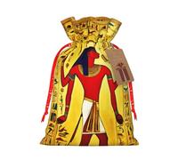 Ancient Egypt Tribe Series Print Christmas Wrapping Bags Gift Bags With Drawstring, Xmas Party Presents And Favors