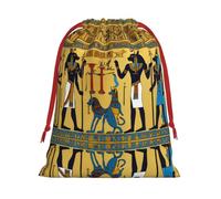 Ancient Egypt Tribe Series Print Drawstring Gift Bag, Xmas Wrapping Bags For Presents With Birthday Holiday Party