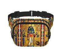 Ancient Egypt Tribe Series print Fanny Pack Waist Packs with Extender for Men Women, Waist Bag Hip Pack with Zipper Pockets, Black, One Size