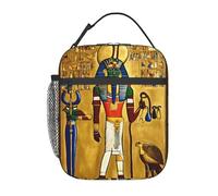 Ancient Egypt Tribe Series Print Functionality Portable Insulated Lunch Pouch Reusable Meal Picnic Tote Work Travel
