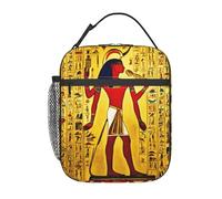 Ancient Egypt Tribe Series Print Functionality Portable Insulated Lunch Pouch Reusable Meal Picnic Tote Work Travel