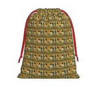 Ancient Egypt Tribe Series Print Gift Drawstring Decor Bag For Holiday Party Favors Birthdays Anniversaries Pouch