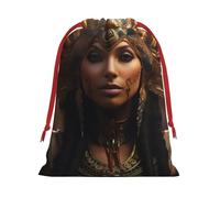 Ancient Egypt Tribe Series Print Gift Reusable Bag Drawstring Festive Birthday Presents Daily Storage Office Supplies