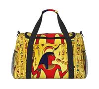 Ancient Egypt Tribe Series Print Gym bag Large Capacity Hand Carry Bag Foldable Carry On Tote for Outdoor Activities