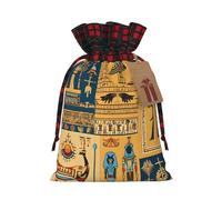 Ancient Egypt Tribe Series -Print Multi-Colored Burlap Drawstring Pouches, Eco-Friendly Bags For Parties Wedding Favors Packaging S Size