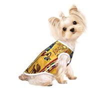 Ancient Egypt Tribe Series Print Pet T-Shirt, Sleeveless Pullover Vest For Small Puppy Kitten Indoor Outdoor Wear