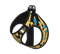 Ancient Egypt Tribe Series Print Pet Vest Harnesses Leash Set Reflective Puppy Vest Dogs Walking Training Dog Harness