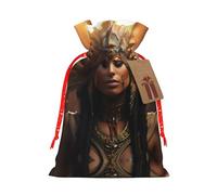 Ancient Egypt Tribe Series Print Small Drawstring Pouch For Gifts,Reusable Gift Bag,For Holiday And Party Presents