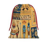 Ancient Egypt Tribe Series -Print Soft Drawstring Gifts Bags Pouches For Wedding Favors & Party Events, Bulk Storage (Multi-Use) M Size