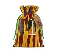 Ancient Egypt Tribe Series Print Stylish Drawstring Pouches,Reusable Drawstring Gift Bags,Perfect For Holiday And Party