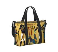 Ancient Egypt Tribe Series Print Travel Hand Bag Portable Foldable Shoulder Tote Bags for Weekend Trip Gym Vacation