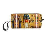 Ancient Egypt Tribe Series print Travel Toiletry Pouch, Pencil Bag Canvas Makeup Bag, Multi-Purpose Cosmetic Bag with Zipper, White, One Size