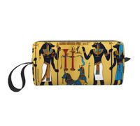 Ancient Egypt Tribe Series print Travel Toiletry Pouch, Pencil Bag Canvas Makeup Bag, Multi-Purpose Cosmetic Bag with Zipper, White, One Size