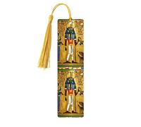 Ancient Egypt Tribe Series Print Wooden Bookmarks with Tassels, Wood Book Markers for Book Lovers, Teachers & Present