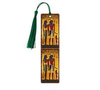 Ancient Egypt Tribe Series Print Wooden Bookmarks with Tassels, Wood Book Markers for Book Lovers, Teachers & Present