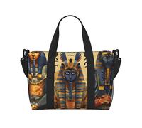 Ancient Egypt Tribe Series Printed Carryall Tote, Travel Underseat Hand Luggage Bag, Organizer Carry on Hand Bag for Gym Weekend Women and Men