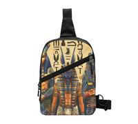 Ancient Egypt Tribe Series Printed Chest Bag Shoulder Sling Bag for Men Women, Foldable Outdoor Crossbody Chest Packs Sport Daypacks