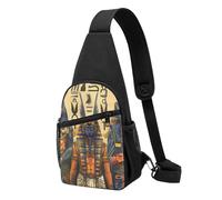 Ancient Egypt Tribe Series Printed Chest Bag Sling Bag for Men Women, Outdoor Crossbody Fanny Packs Hiking Chest Packs Sport Daypacks