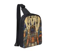 Ancient Egypt Tribe Series Printed Chest Bag Sling Bag for Men Women, Waterproof Crossbody Backpack Men Bag for Runner Workout Hiking Cycling Travel