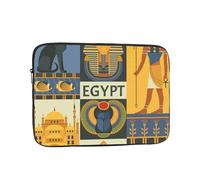 Ancient Egypt Tribe Series Printed Laptop Sleeve for Men Women 10 inch Shockproof Laptop Case Bag for Travel Office School