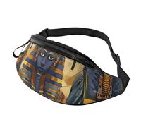 Ancient Egypt Tribe Series Printed Waist Bag with Headphone Jack, Personalized Bumbags Fanny Packs Unisex Running Hiking Crossbody Bags for Men Women