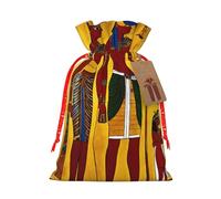 Ancient Egypt Tribe Series Printing Christmas Drawstring Gift Bags Holiday Present Sacks For Xmas Party Celebration
