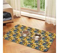 Ancient Egypt Tribe Series Printing Feeding Mat For Dogs Cats Pet Absorbent Leather Tablecloth 23.62in*15.75in Cat Dog