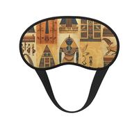 Ancient Egypt Tribe Series Sleep Mask for Women Men Eye Mask for Sleeping Light Blocking Sleeping Mask with Elastic Strap Blindfold for Flight Nap Soft Breathable Travel Eye Cover for Side Sleeper