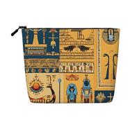 Ancient Egypt Tribe Series - Themed Makeup Bag - Waterproof Hemp Cosmetic Pouch for Travel, Daily Use & Gifts (9.5x6.7x2in)