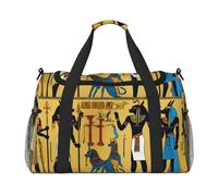 Ancient Egypt Tribe Series Travel Duffel Bag Large Foldable Waterproof Overnight Bag Beach Swim Bags Pool Sports Gym