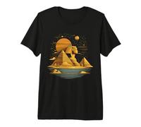 Ancient Egypt Tutankhamun Sphinx Pyramid Egypt Mythology Premium T-Shirt